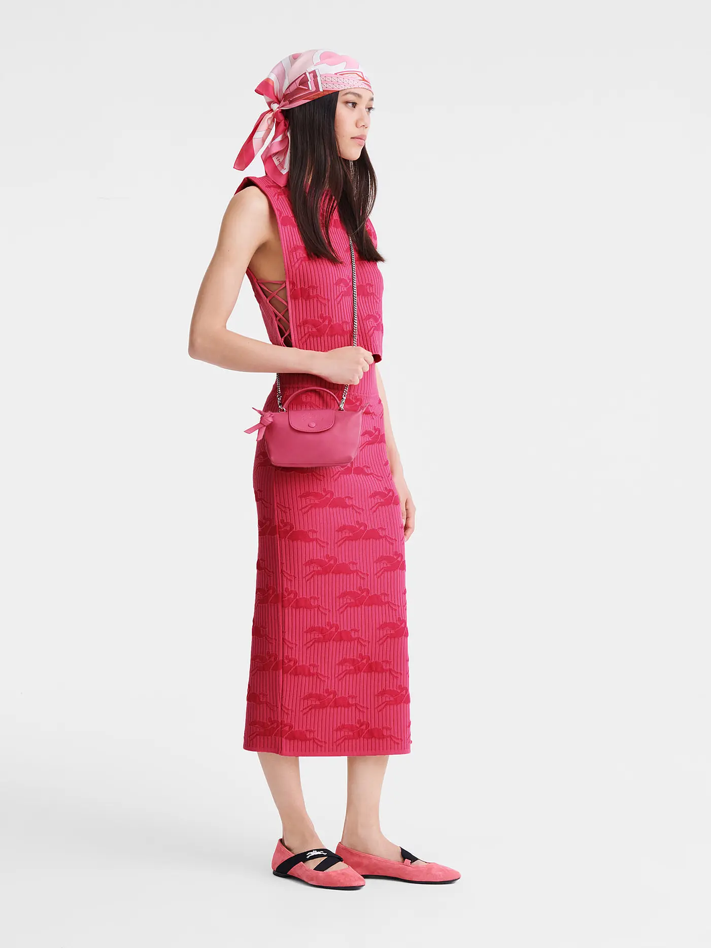 LONGCHAMP | Le Pliage Original Pochette mit Henkel, Pink | 